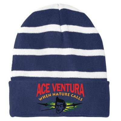 George Kittle Ace Ventura When Nature Calls Striped Beanie with Solid Band