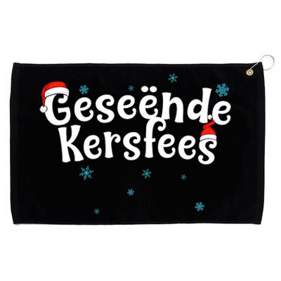 Geseende Kersfees Afrikaans Christmas Grommeted Golf Towel