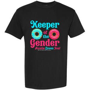 Gender Keeper Auntie funny Donuts Lover Gender Reveal Idea Garment-Dyed Heavyweight T-Shirt