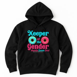 Gender Keeper Auntie funny Donuts Lover Gender Reveal Idea Hoodie