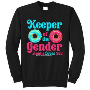 Gender Keeper Auntie funny Donuts Lover Gender Reveal Idea Sweatshirt