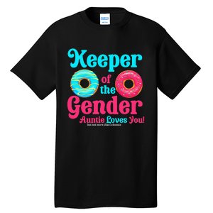 Gender Keeper Auntie funny Donuts Lover Gender Reveal Idea Tall T-Shirt