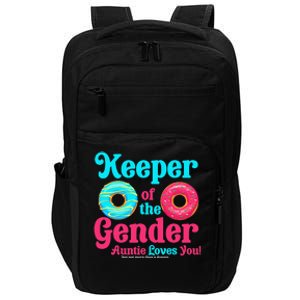 Gender Keeper Auntie funny Donuts Lover Gender Reveal Idea Impact Tech Backpack