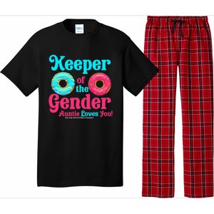 Gender Keeper Auntie funny Donuts Lover Gender Reveal Idea Pajama Set