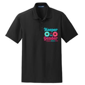 Gender Keeper Auntie funny Donuts Lover Gender Reveal Idea Dry Zone Grid Polo