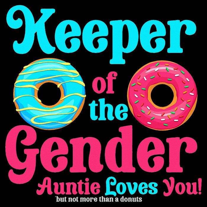 Gender Keeper Auntie funny Donuts Lover Gender Reveal Idea 16 in Basic Backpack