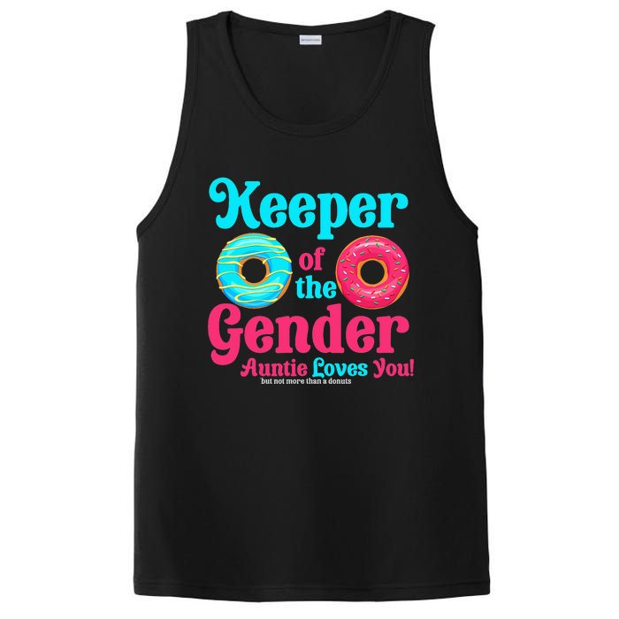 Gender Keeper Auntie funny Donuts Lover Gender Reveal Idea PosiCharge Competitor Tank