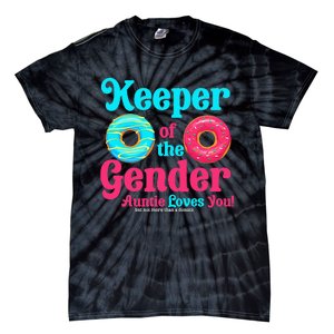 Gender Keeper Auntie funny Donuts Lover Gender Reveal Idea Tie-Dye T-Shirt