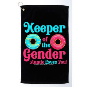 Gender Keeper Auntie funny Donuts Lover Gender Reveal Idea Platinum Collection Golf Towel