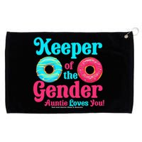 Gender Keeper Auntie funny Donuts Lover Gender Reveal Idea Grommeted Golf Towel