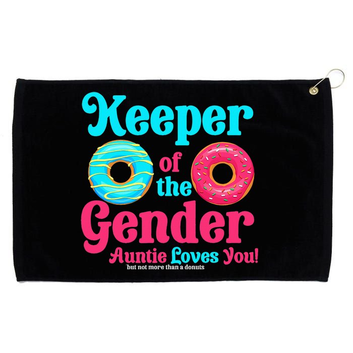 Gender Keeper Auntie funny Donuts Lover Gender Reveal Idea Grommeted Golf Towel