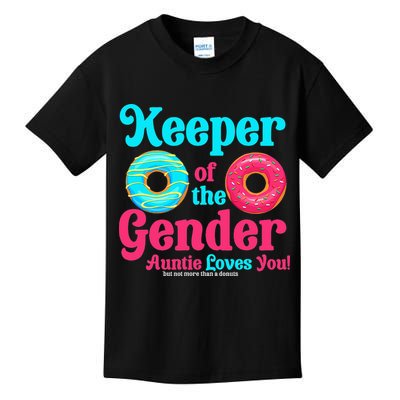 Gender Keeper Auntie funny Donuts Lover Gender Reveal Idea Kids T-Shirt