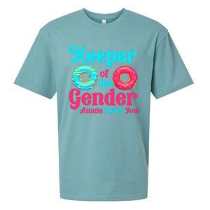 Gender Keeper Auntie funny Donuts Lover Gender Reveal Idea Sueded Cloud Jersey T-Shirt