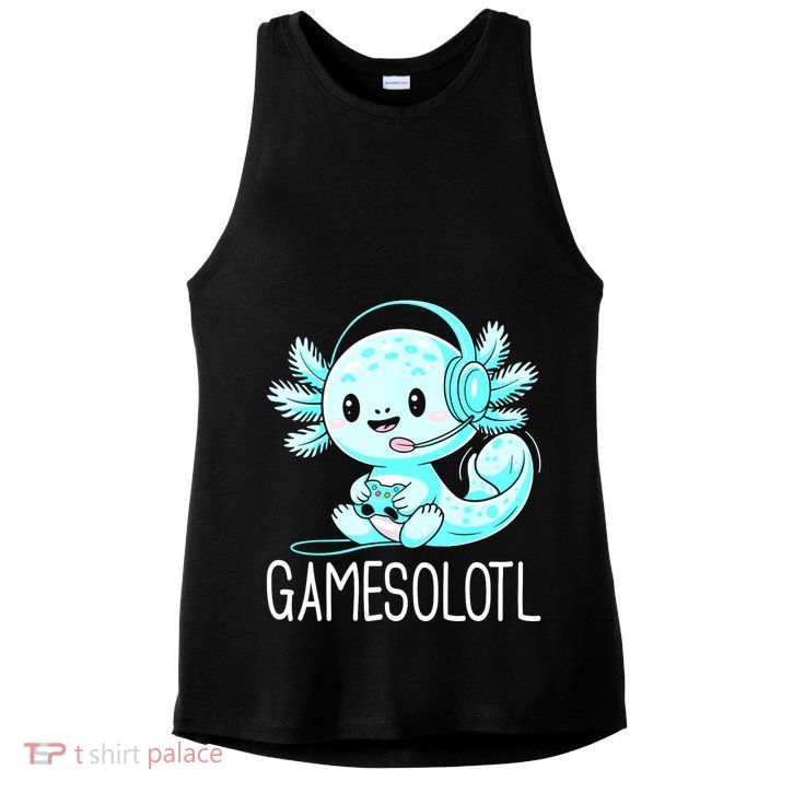 Gamesolotl Kawaii Axolotl Gamer Anime Design Ladies PosiCharge Tri-Blend Wicking Tank