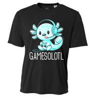 Gamesolotl Kawaii Axolotl Gamer Anime Design Cooling Performance Crew T-Shirt