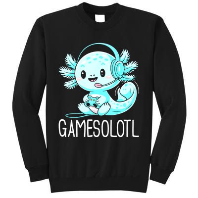 Gamesolotl Kawaii Axolotl Gamer Anime Design Sweatshirt