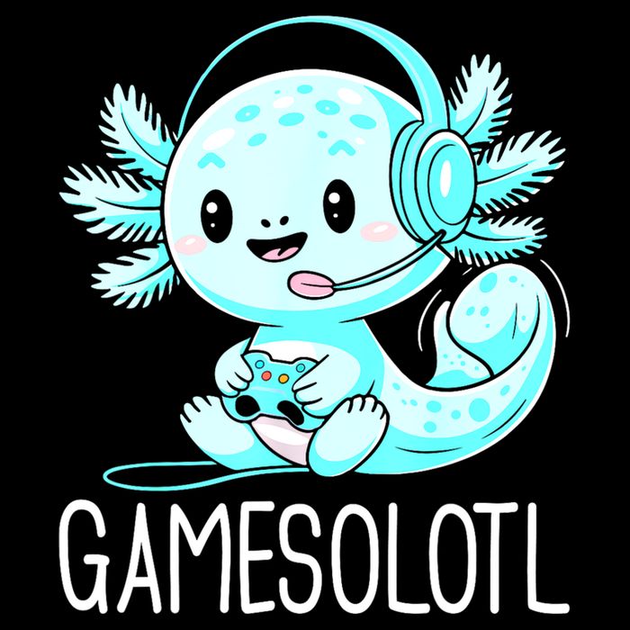 Gamesolotl Kawaii Axolotl Gamer Anime Design Drawstring Bag