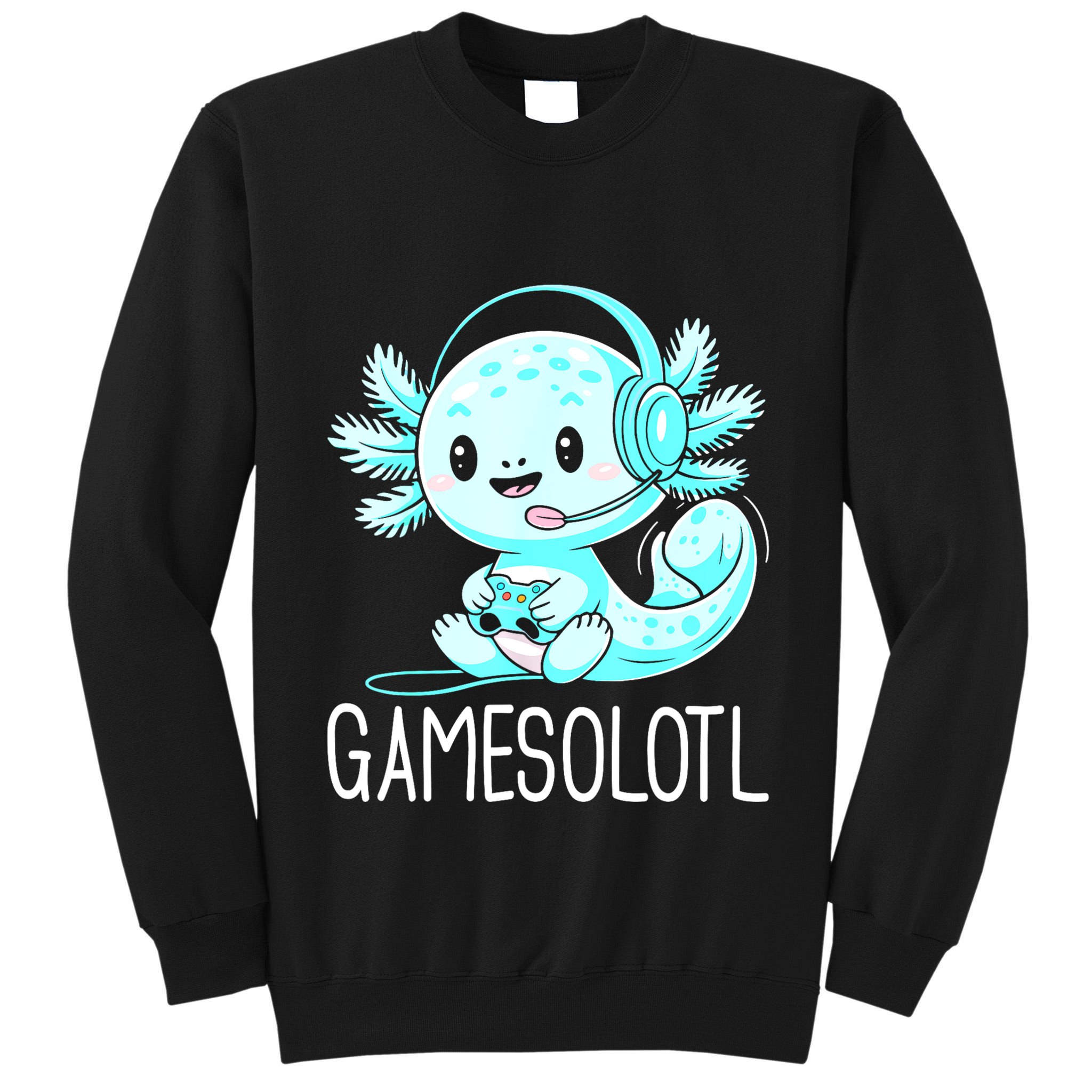 Gamesolotl Kawaii Axolotl Gamer Anime Design Tall Sweatshirt