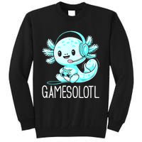 Gamesolotl Kawaii Axolotl Gamer Anime Design Tall Sweatshirt