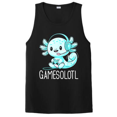 Gamesolotl Kawaii Axolotl Gamer Anime Design PosiCharge Competitor Tank