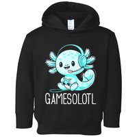 Gamesolotl Kawaii Axolotl Gamer Anime Design Toddler Hoodie