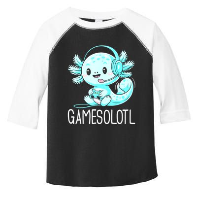 Gamesolotl Kawaii Axolotl Gamer Anime Design Toddler Fine Jersey T-Shirt