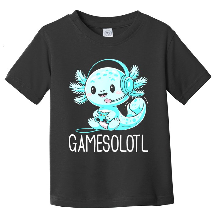 Gamesolotl Kawaii Axolotl Gamer Anime Design Toddler T-Shirt