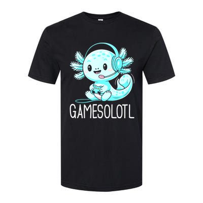 Gamesolotl Kawaii Axolotl Gamer Anime Design Softstyle CVC T-Shirt