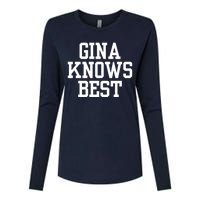 Gina Knows Best 99 Womens Cotton Relaxed Long Sleeve T-Shirt