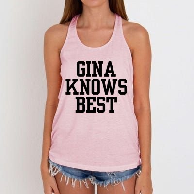 Gina Knows Best 99 Women's Knotted Racerback Tank