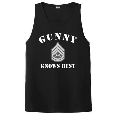 Gunny Knows Best Funny Gunnery Sergeant E7 Gift PosiCharge Competitor Tank