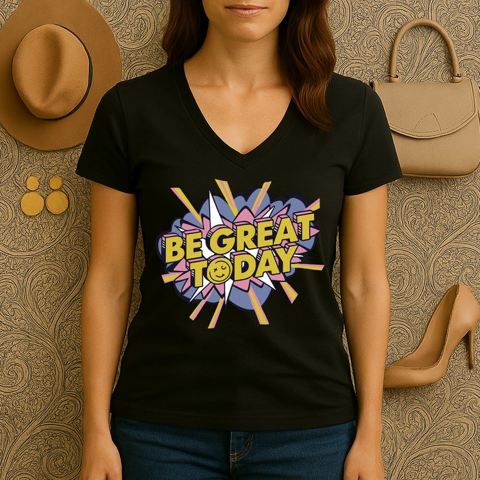 George Kittle Be Great Today Women's V-Neck T-Shirt