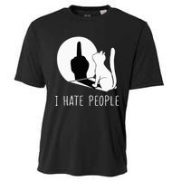 Grumpy Kitten Cats I DonT Like People Cat I Hate People Cat Cooling Performance Crew T-Shirt