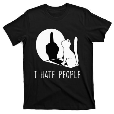 Grumpy Kitten Cats I DonT Like People Cat I Hate People Cat T-Shirt