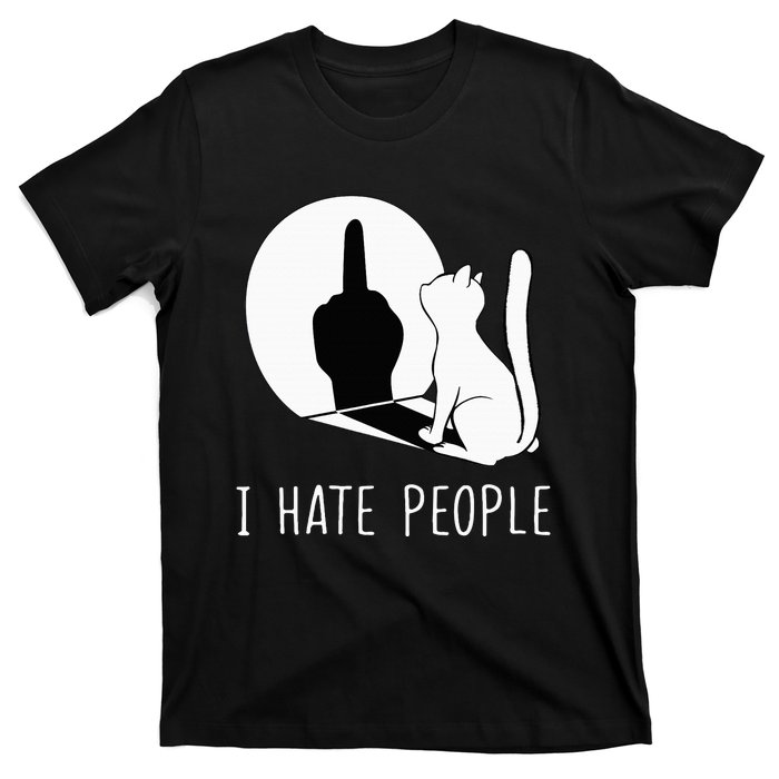 Grumpy Kitten Cats I DonT Like People Cat I Hate People Cat T-Shirt