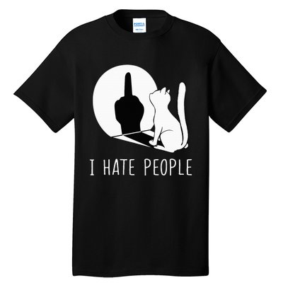 Grumpy Kitten Cats I DonT Like People Cat I Hate People Cat Tall T-Shirt