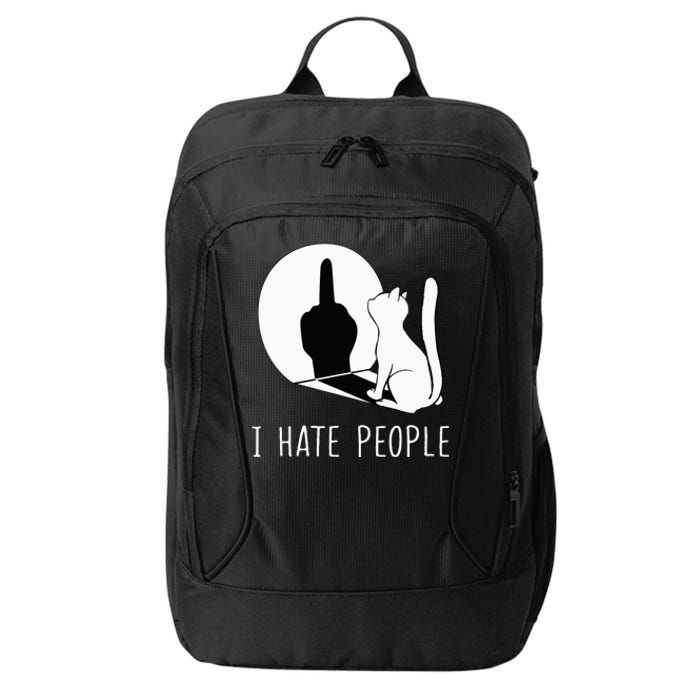 Grumpy Kitten Cats I DonT Like People Cat I Hate People Cat City Backpack