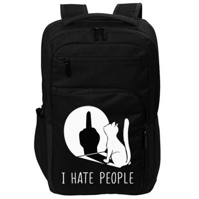 Grumpy Kitten Cats I DonT Like People Cat I Hate People Cat Impact Tech Backpack