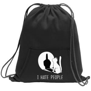 Grumpy Kitten Cats I DonT Like People Cat I Hate People Cat Sweatshirt Cinch Pack Bag