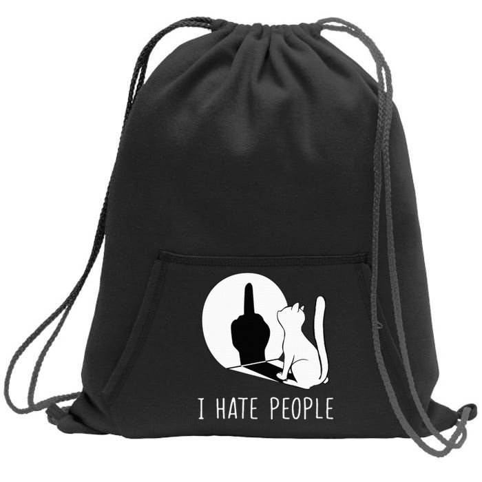 Grumpy Kitten Cats I DonT Like People Cat I Hate People Cat Sweatshirt Cinch Pack Bag