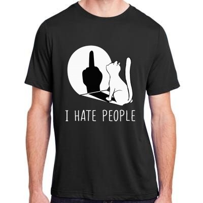 Grumpy Kitten Cats I DonT Like People Cat I Hate People Cat Adult ChromaSoft Performance T-Shirt