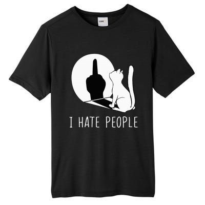 Grumpy Kitten Cats I DonT Like People Cat I Hate People Cat Tall Fusion ChromaSoft Performance T-Shirt