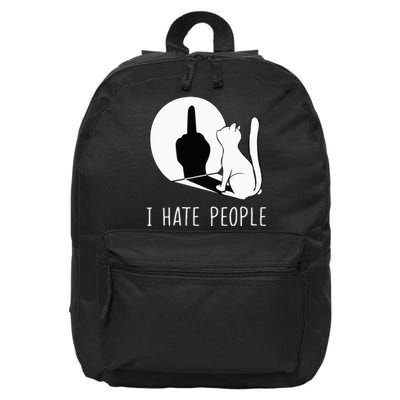 Grumpy Kitten Cats I DonT Like People Cat I Hate People Cat 16 in Basic Backpack