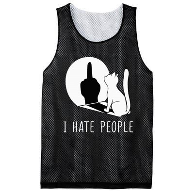 Grumpy Kitten Cats I DonT Like People Cat I Hate People Cat Mesh Reversible Basketball Jersey Tank