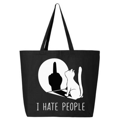 Grumpy Kitten Cats I DonT Like People Cat I Hate People Cat 25L Jumbo Tote