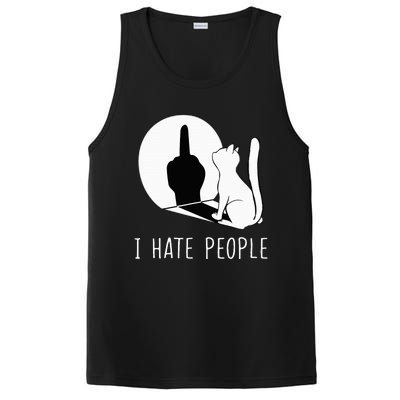 Grumpy Kitten Cats I DonT Like People Cat I Hate People Cat PosiCharge Competitor Tank