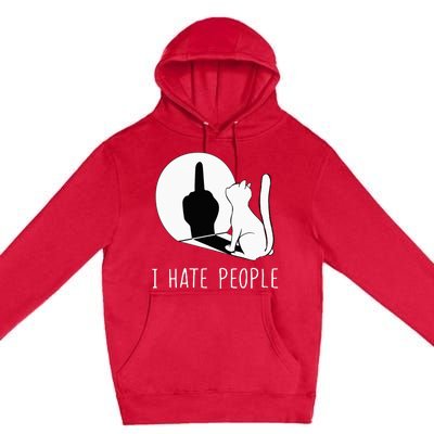 Grumpy Kitten Cats I DonT Like People Cat I Hate People Cat Premium Pullover Hoodie