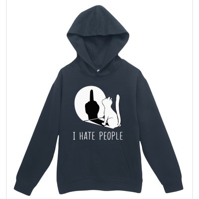 Grumpy Kitten Cats I DonT Like People Cat I Hate People Cat Urban Pullover Hoodie