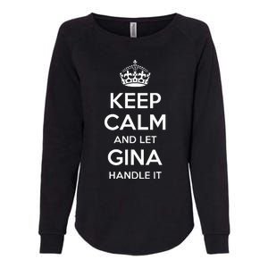 Gina Keep Calm Personalized Name Funny Birthday Womens California Wash Sweatshirt