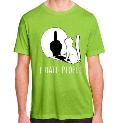 Grumpy Kitten Cats I DonT Like People Cat I Hate People Cat Gift Adult ChromaSoft Performance T-Shirt